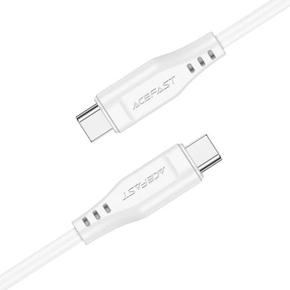 Cablu Date si Incarcare USB-C - USB-C Acefast C3-03, 60W, 1.2m, Alb