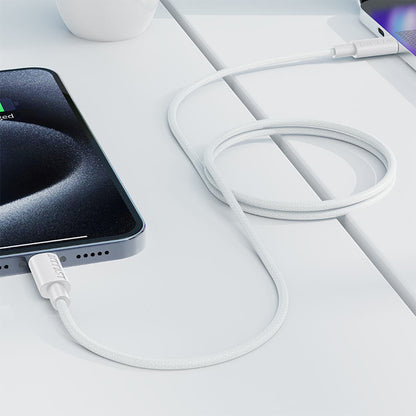 Cablu Date si Incarcare USB-C - USB-C Acefast C18-03, 60W, 1.2m, Alb