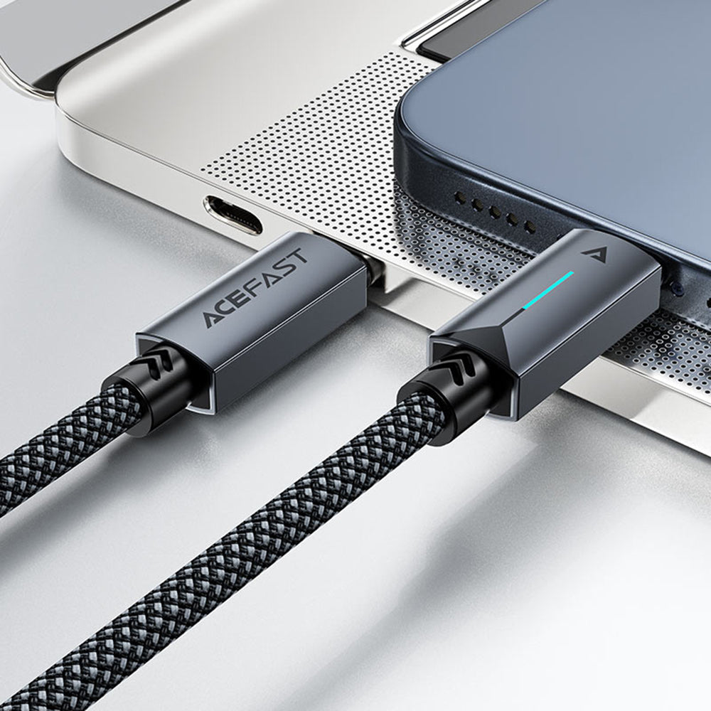Cablu Date si Incarcare USB-C - USB-C Acefast C19-03, 60W, 1.2m, Negru