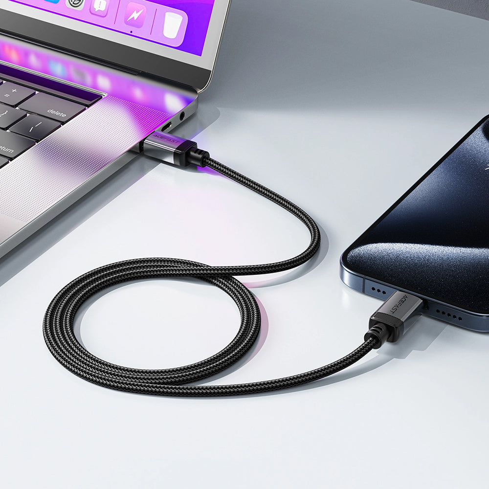 Cablu Date si Incarcare USB-C - USB-C Acefast C20-03, 60W, 1.2m, Negru
