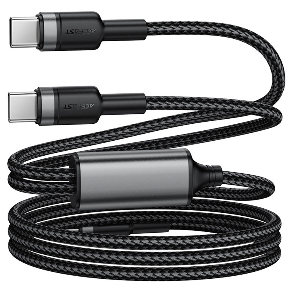 Cablu Date si Incarcare USB-C - 2 x USB-C Acefast C22-02, 100W, 1.25m, Negru
