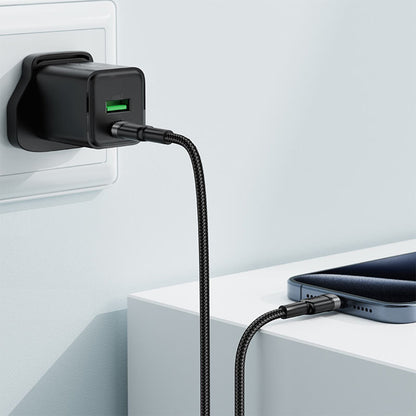 Cablu Date si Incarcare USB-C - USB-C Acefast C22-03, 60W, 1.2m, Negru