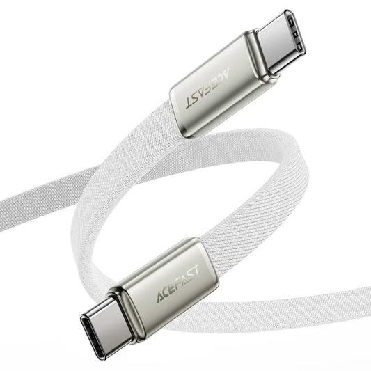Cablu Date si Incarcare USB-C - USB-C Acefast C24-03, 60W, 1.2m, Alb