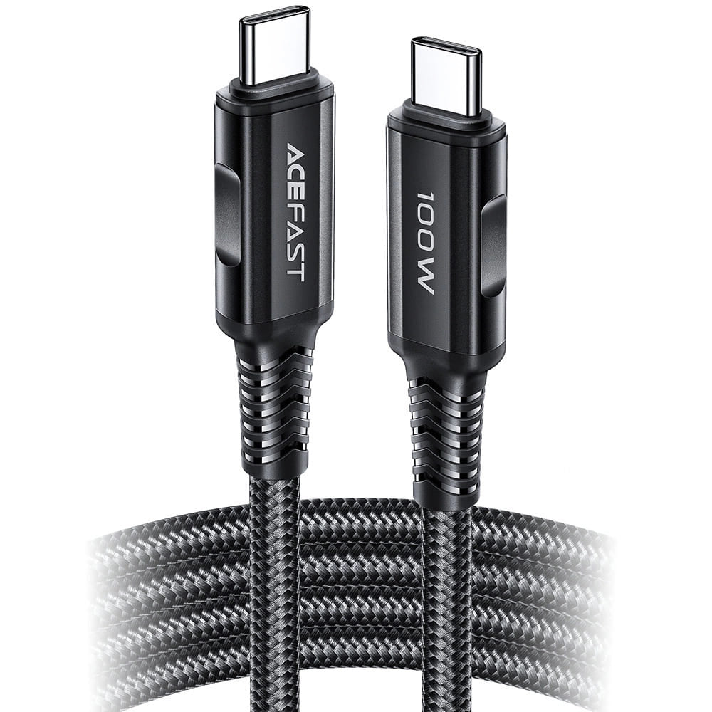 Cablu Date si Incarcare USB-C - USB-C Acefast C4-03, 100W, 2m, Negru