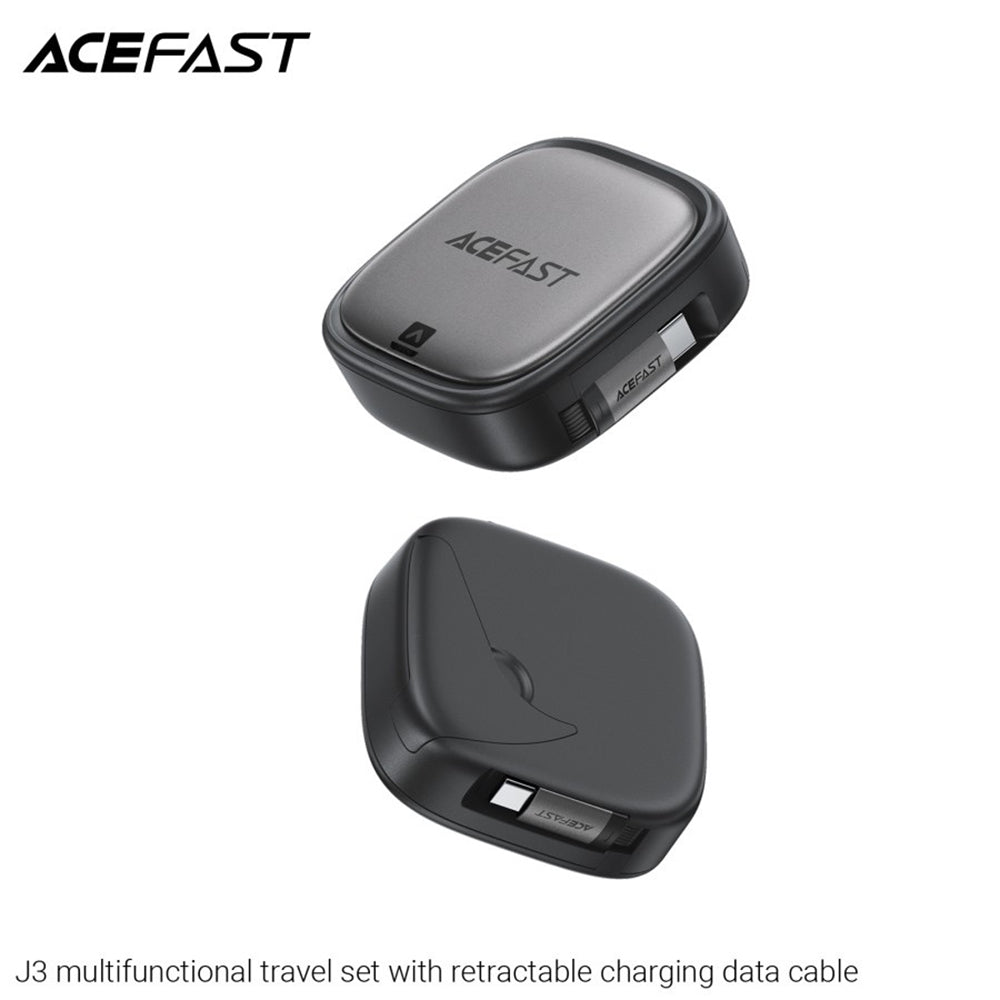 Cablu Date si Incarcare USB-C - USB-C Acefast Travel J3, 60W, 0.95m, Negru