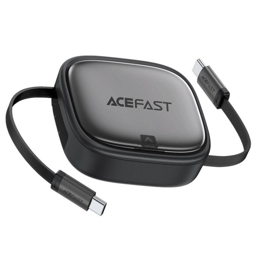 Cablu Date si Incarcare USB-C - USB-C Acefast Travel J3, 60W, 0.95m, Negru