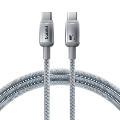 Cablu Date si Incarcare USB-C - USB-C Baseus Discolor, 100W, 1m, Argintiu E0420701