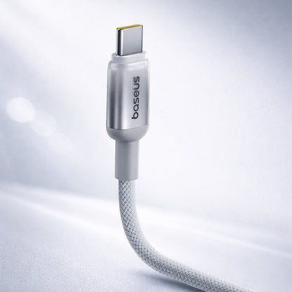 Cablu Date si Incarcare USB-C - USB-C Baseus Discolor, 100W, 1m, Argintiu E0420701
