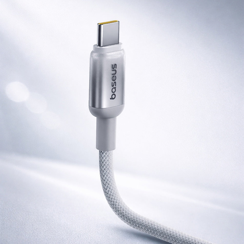 Cablu Date si Incarcare USB-C - USB-C Baseus Discolor, 100W, 2m, Argintiu E0420800