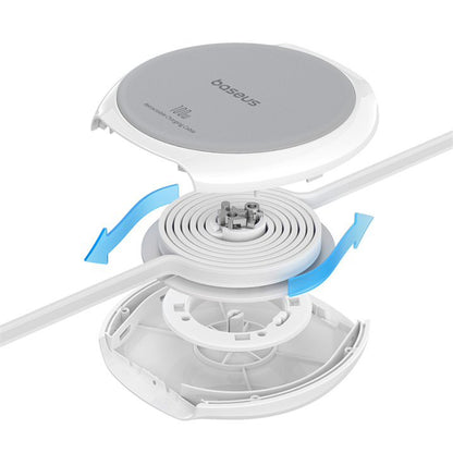 Cablu Date si Incarcare USB-C - USB-C Baseus Pathfinder Retractable, 100W, 1m, Alb P10368400211-00