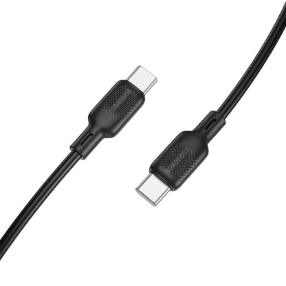 Cablu Date si Incarcare USB-C - USB-C Borofone BX113 Lenny, 60W, 2m, Negru