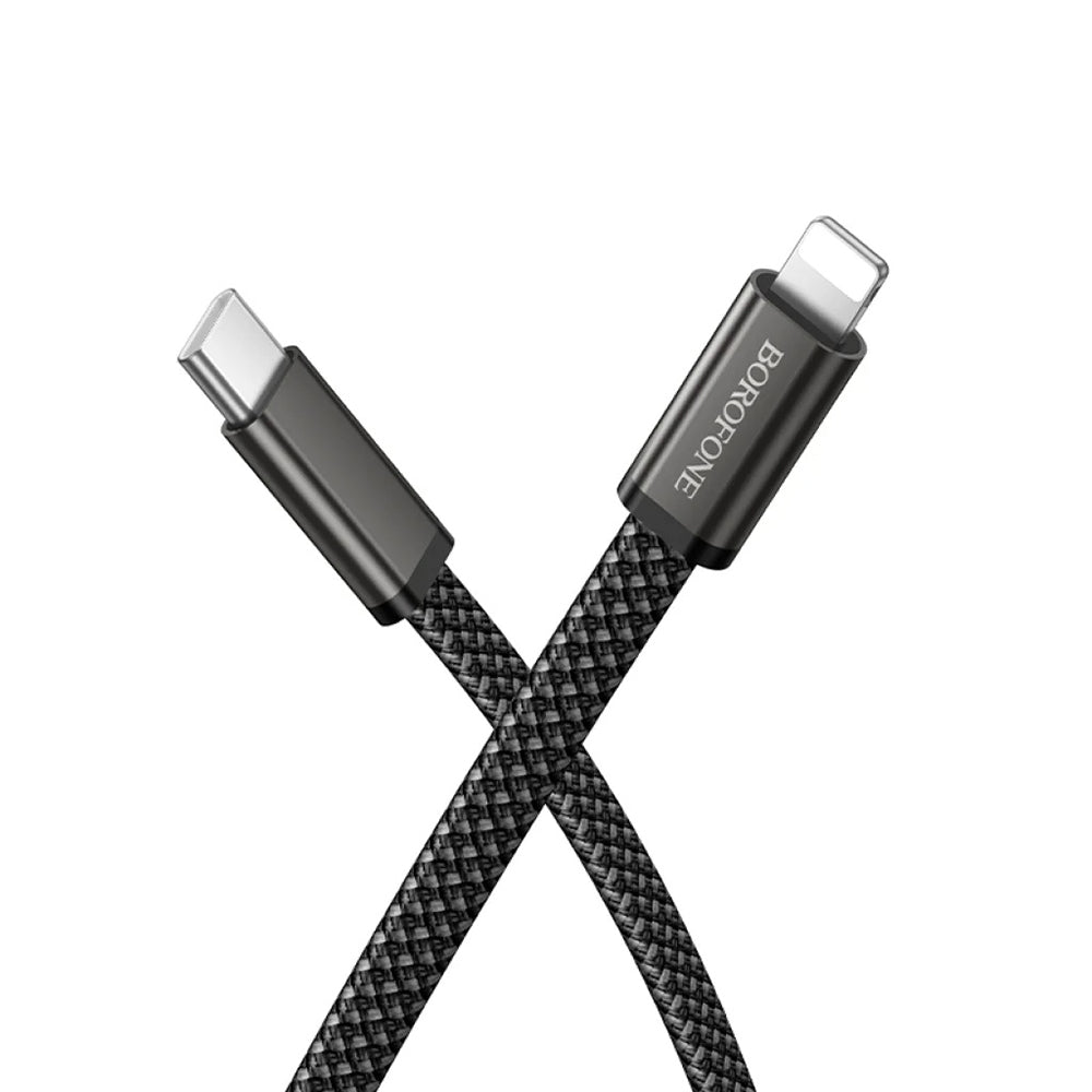 Cablu Date si Incarcare USB-C - USB-C Borofone BX124 Peace, 30W, 1m, Negru