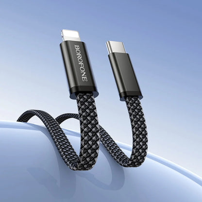 Cablu Date si Incarcare USB-C - USB-C Borofone BX124 Peace, 30W, 1m, Negru