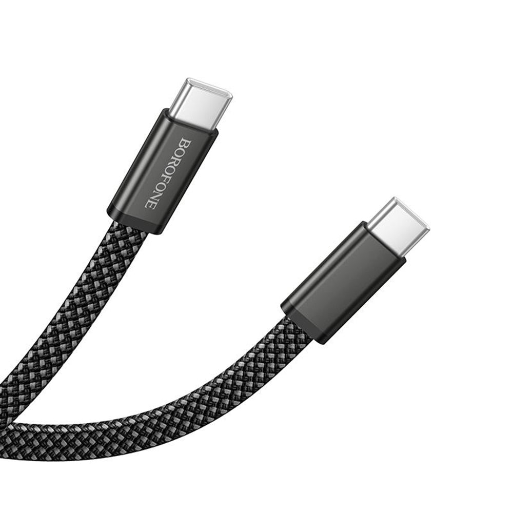 Cablu Date si Incarcare USB-C - USB-C Borofone BX124 Peace, 60W, 1m, Negru