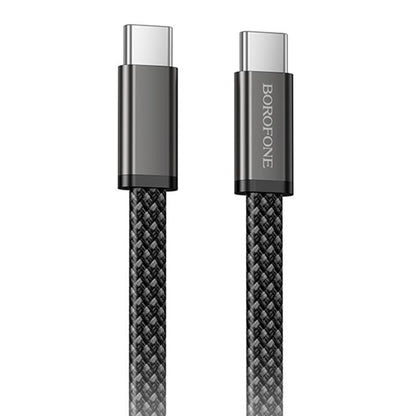 Cablu Date si Incarcare USB-C - USB-C Borofone BX124 Peace, 60W, 1m, Negru