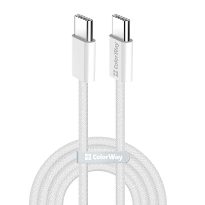 Cablu Date si Incarcare USB-C - USB-C ColorWay CW-CBPDCC061, 60W, 1m, Gri