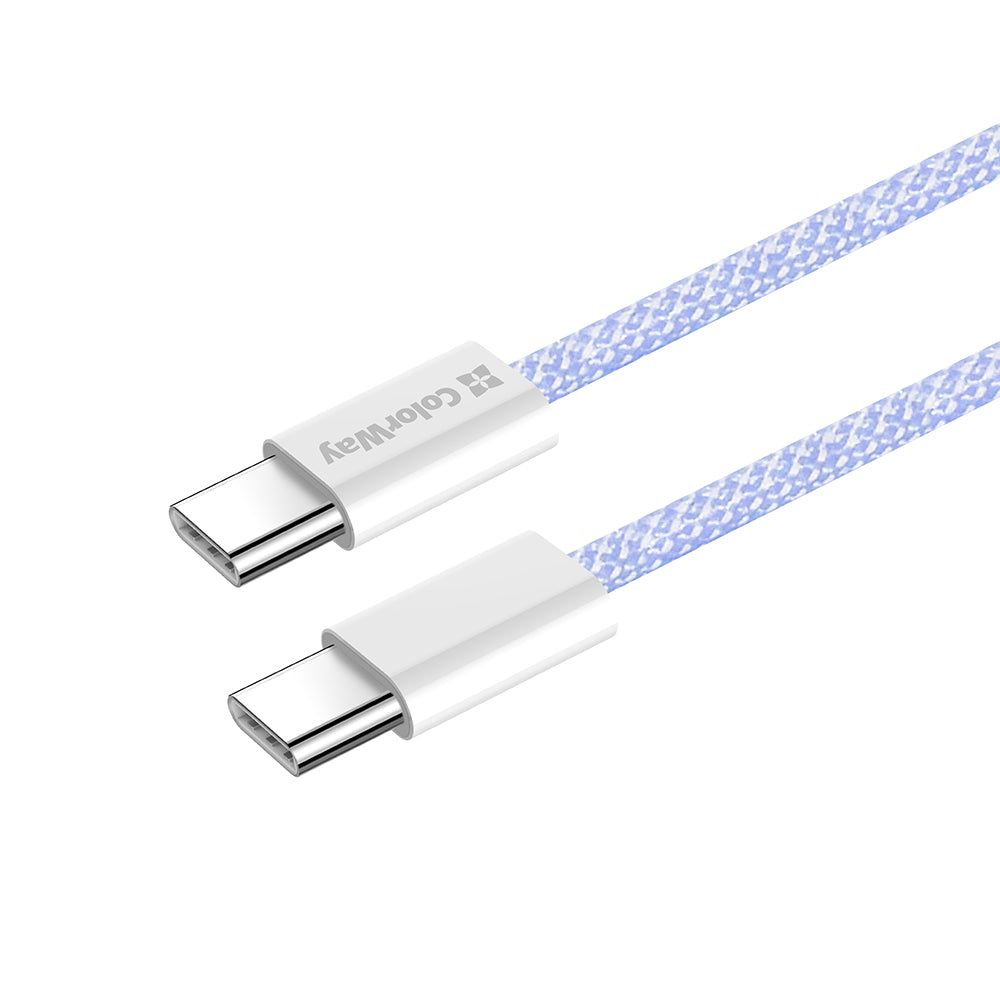 Cablu Date si Incarcare USB-C - USB-C ColorWay CW-CBPDCC061, 60W, 1m, Mov