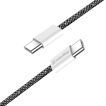 Cablu Date si Incarcare USB-C - USB-C ColorWay CW-CBPDCC061, 60W, 1m, Negru