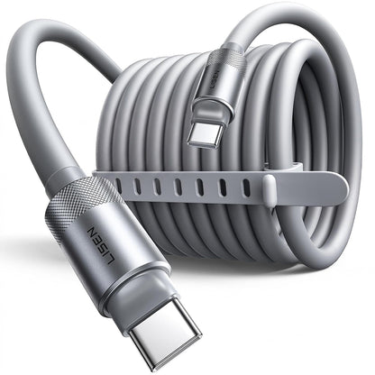 Cablu Date si Incarcare USB-C - USB-C Lisen L115, 100W, 3m, Gri YL0126010031
