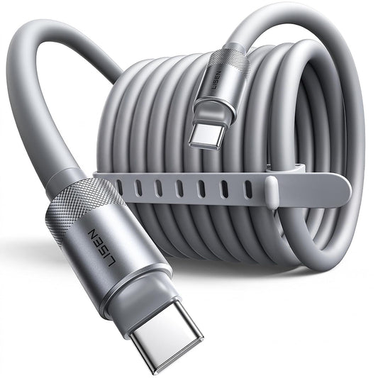 Cablu Date si Incarcare USB-C - USB-C Lisen L115, 100W, 3m, Gri YL0126010031