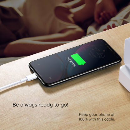 Cablu Date si Incarcare USB-C - USB-C Lito, 18W, 2m, Alb