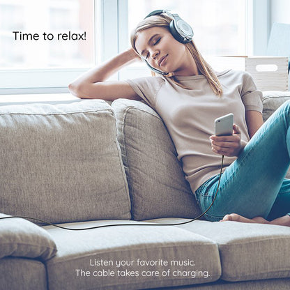 Cablu Date si Incarcare USB-C - USB-C Lito, 18W, 2m, Alb