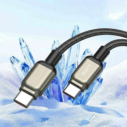 Cablu Date si Incarcare USB-C - USB-C Lito LD17, 100W, 1m, Negru