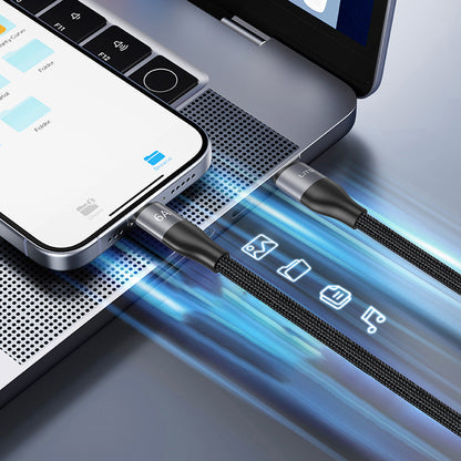 Cablu Date si Incarcare USB-C - USB-C Lito LD25CC, 100W, 2m, Gri