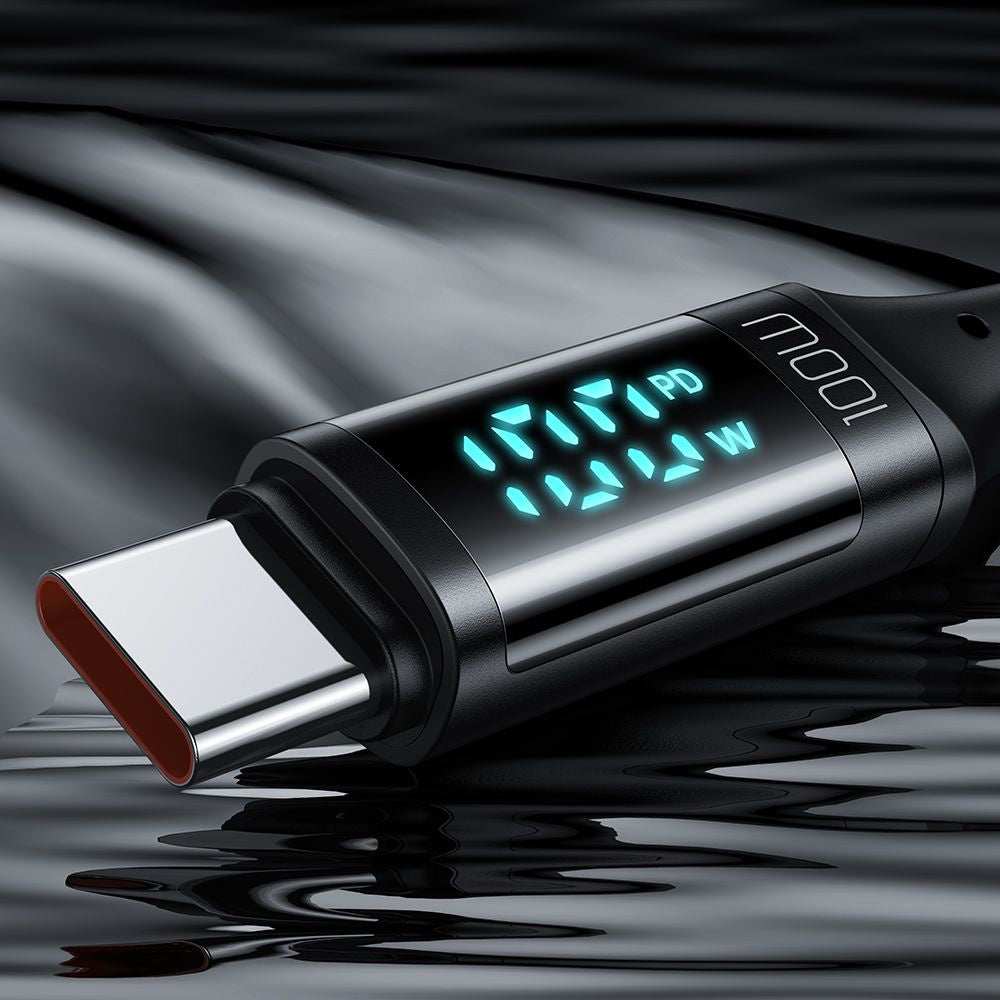 Cablu Date si Incarcare USB-C - USB-C McDodo CA-1100 Display, 100W, 1.2m, Negru