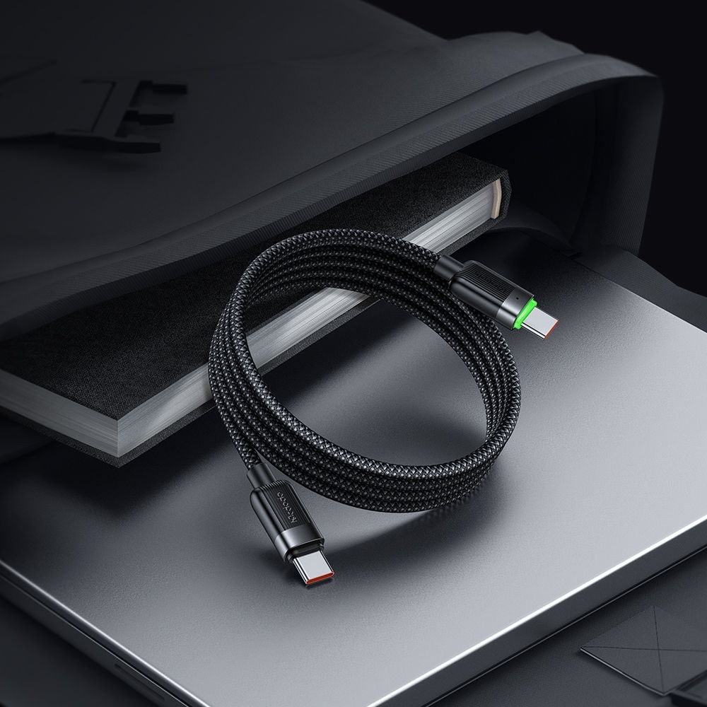 Cablu Date si Incarcare USB-C - USB-C McDodo CA-2000 Self Winding, 60W, 1.2m, Negru