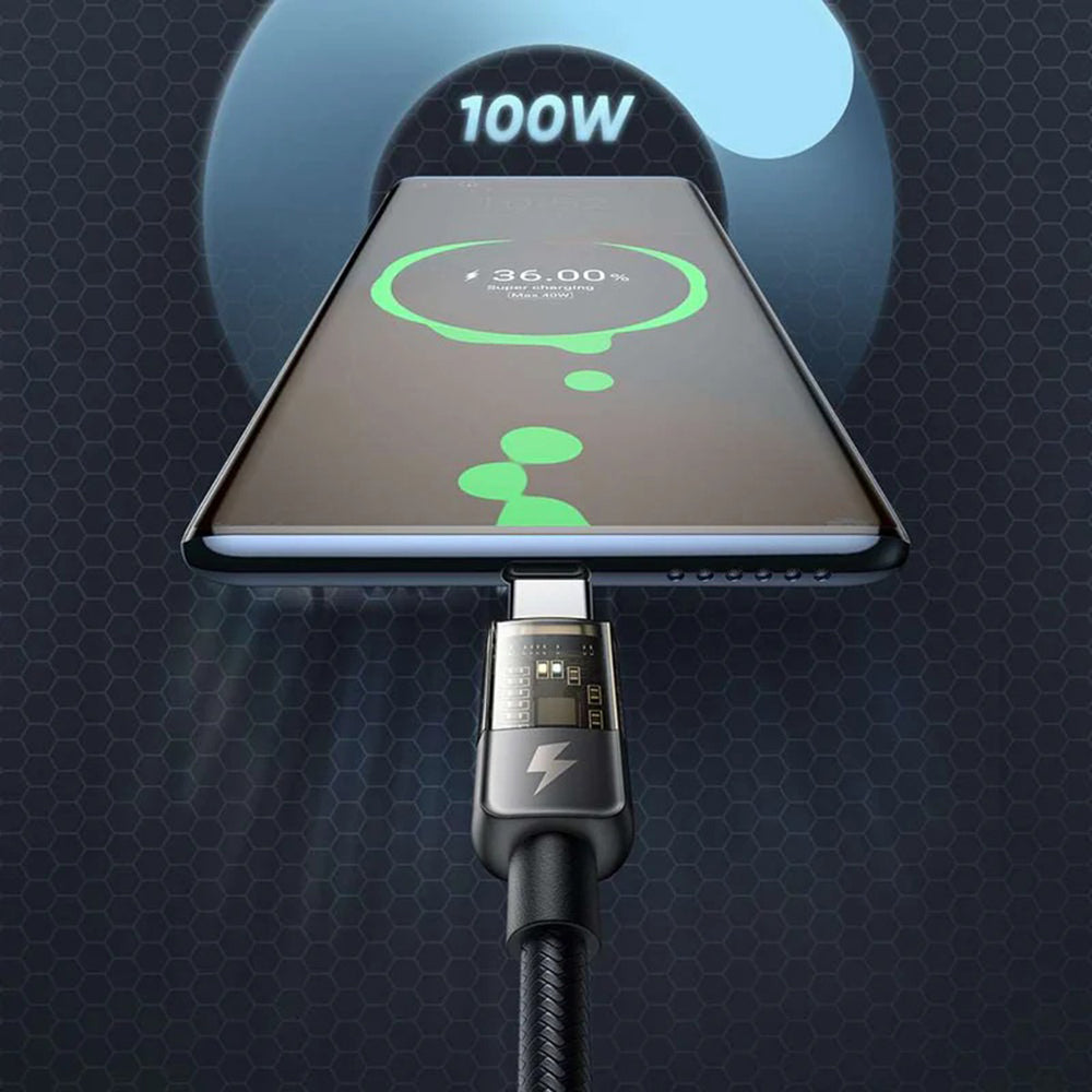 Cablu Date si Incarcare USB-C - USB-C McDodo CA-2840 Auto Power Off, 100W, 1.2m, Negru