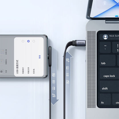 Cablu Date si Incarcare USB-C - USB-C McDodo CA-3360 Angled, 65W, 1.2m, Negru