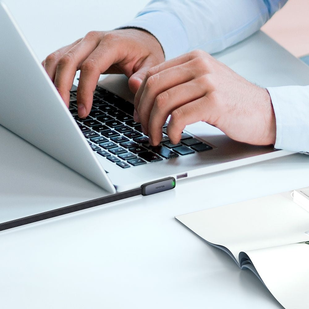 Cablu Date si Incarcare USB-C - USB-C McDodo CA-3360 Angled, 65W, 1.2m, Negru