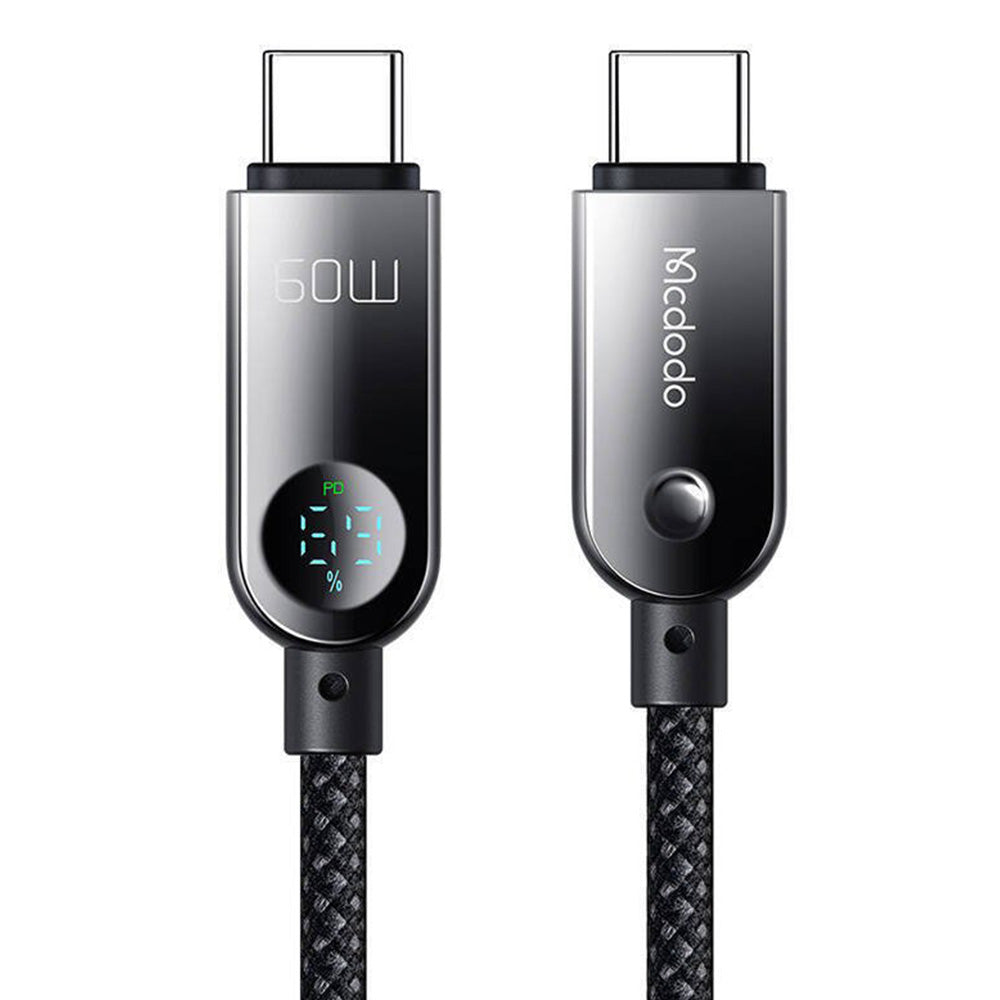 Cablu Date si Incarcare USB-C - USB-C McDodo CA-4780 Display, 60W, 1.2m, Negru