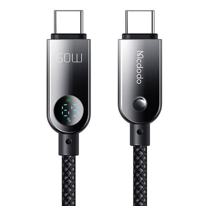 Cablu Date si Incarcare USB-C - USB-C McDodo CA-4780 Display, 60W, 1.2m, Negru