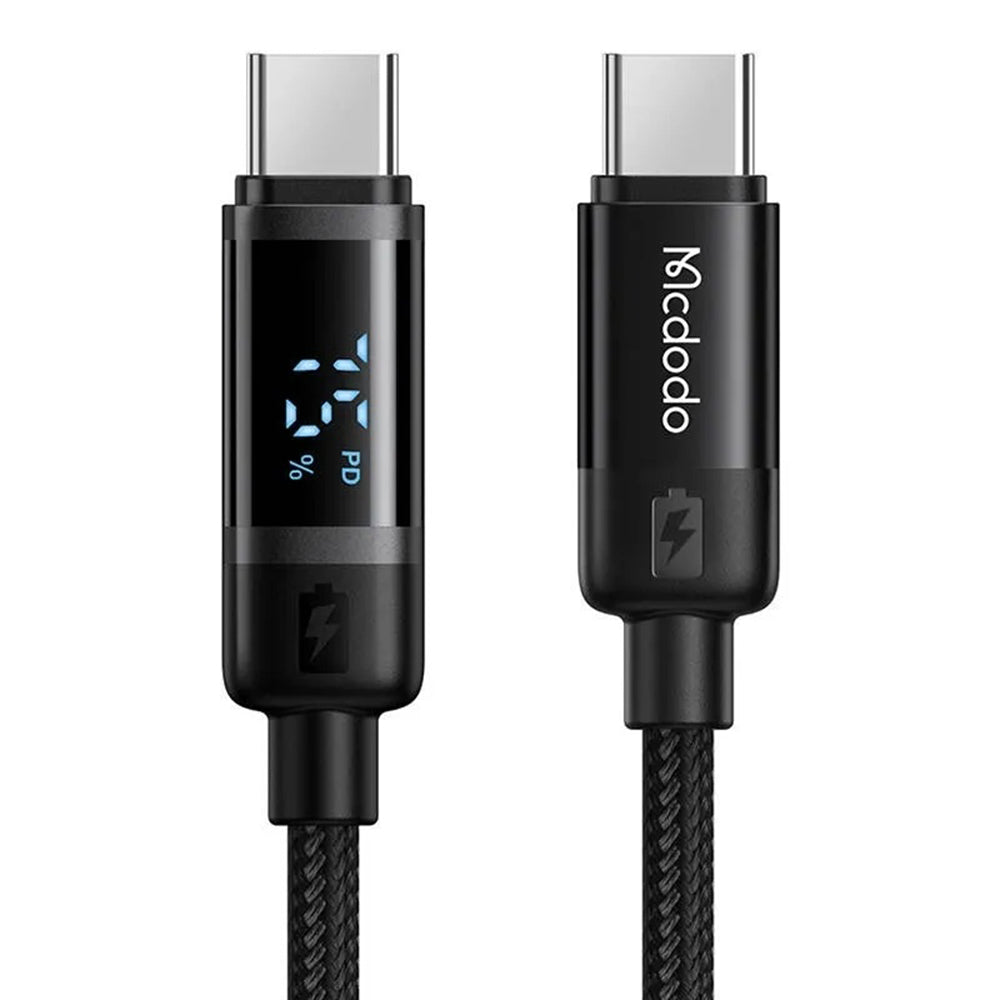 Cablu Date si Incarcare USB-C - USB-C McDodo CA-5780 Bat Display, 60W, 1.2m, Negru