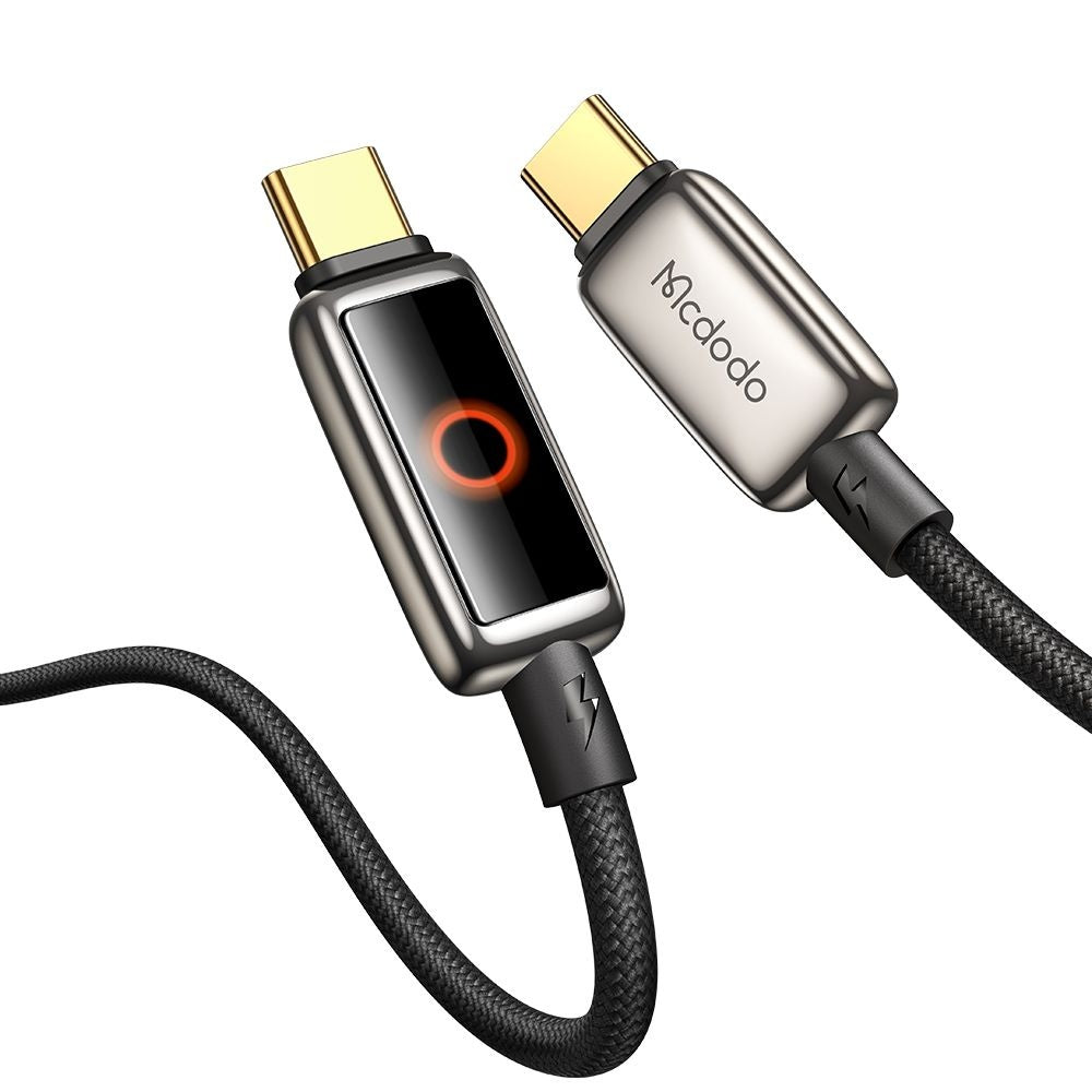 Cablu Date si Incarcare USB-C - USB-C McDodo CA-6680 Auto Power Off, 100W, 1.2m, Negru