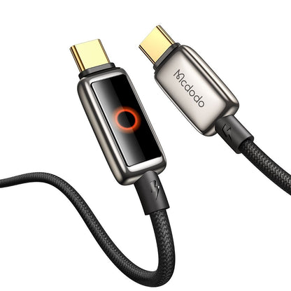 Cablu Date si Incarcare USB-C - USB-C McDodo CA-6680 Auto Power Off, 100W, 1.2m, Negru