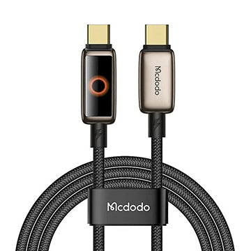 Cablu Date si Incarcare USB-C - USB-C McDodo CA-6681 Auto Power Off, 100W, 1.2m, Auriu