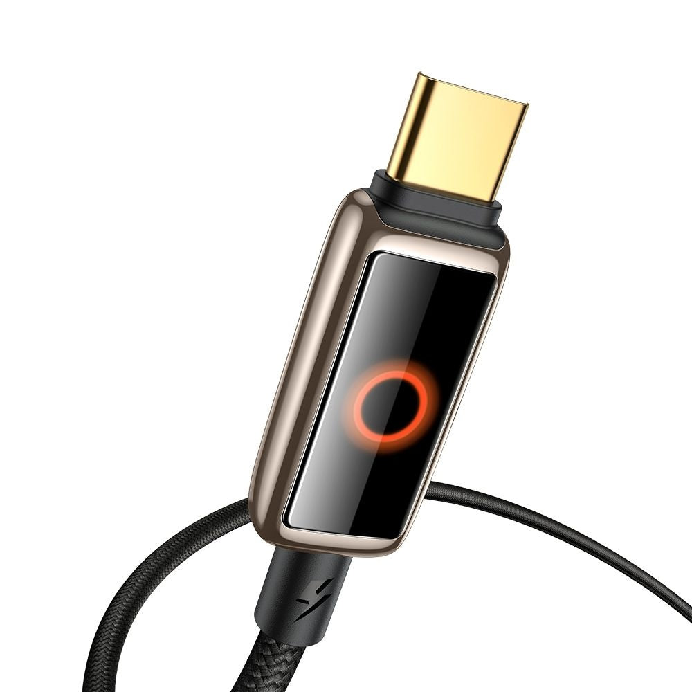 Cablu Date si Incarcare USB-C - USB-C McDodo CA-6681 Auto Power Off, 100W, 1.2m, Auriu