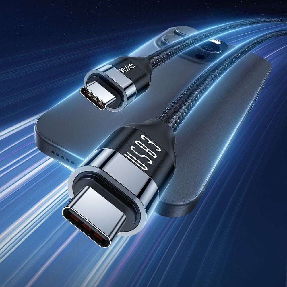 Cablu Date si Incarcare USB-C - USB-C McDodo CA-7132, 100W, 1.2m, Negru