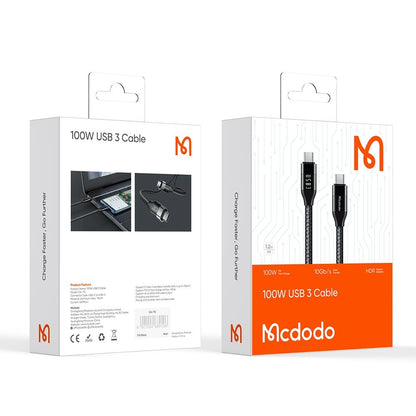 Cablu Date si Incarcare USB-C - USB-C McDodo CA-7132, 100W, 1.2m, Negru