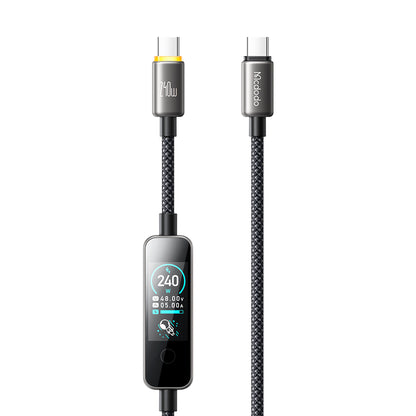 Cablu Date si Incarcare USB-C - USB-C McDodo CA-8750 Display, 240W, 1.2m, Negru