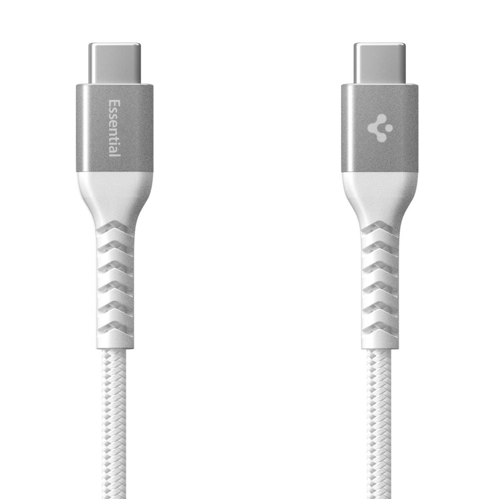 Cablu Date si Incarcare USB-C - USB-C Spigen EB10010CCA, 100W, 1m, Alb ACA11102