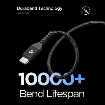 Cablu Date si Incarcare USB-C - USB-C Spigen EB10010CCA, 100W, 1m, Negru ACA11103