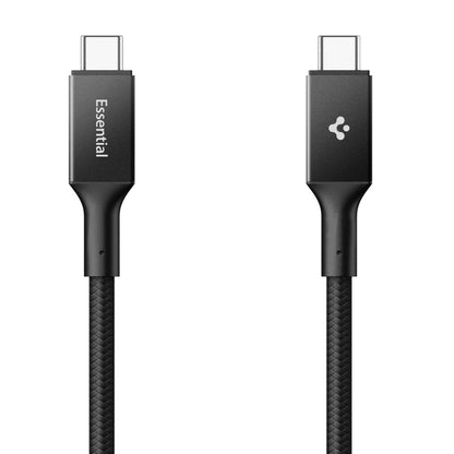 Cablu Date si Incarcare USB-C - USB-C Spigen EB10015CC, 100W, 1.5m, Negru ACA10421