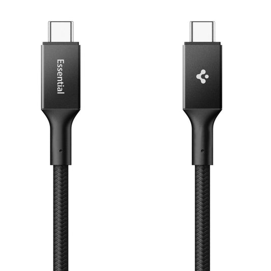 Cablu Date si Incarcare USB-C - USB-C Spigen EB10015CC, 100W, 1.5m, Negru ACA10421