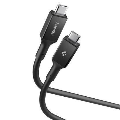 Cablu Date si Incarcare USB-C - USB-C Spigen EB10020CC, 100W, 2m, Negru ACA09460