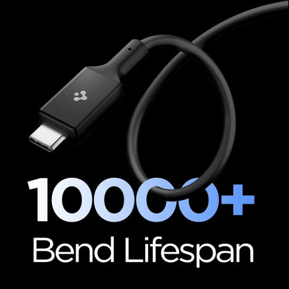Cablu Date si Incarcare USB-C - USB-C Spigen EB10020CC, 100W, 2m, Negru ACA09460