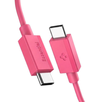 Cablu Date si Incarcare USB-C - USB-C Spigen EB6010CC, 60W, 1m, Roz ACA10414